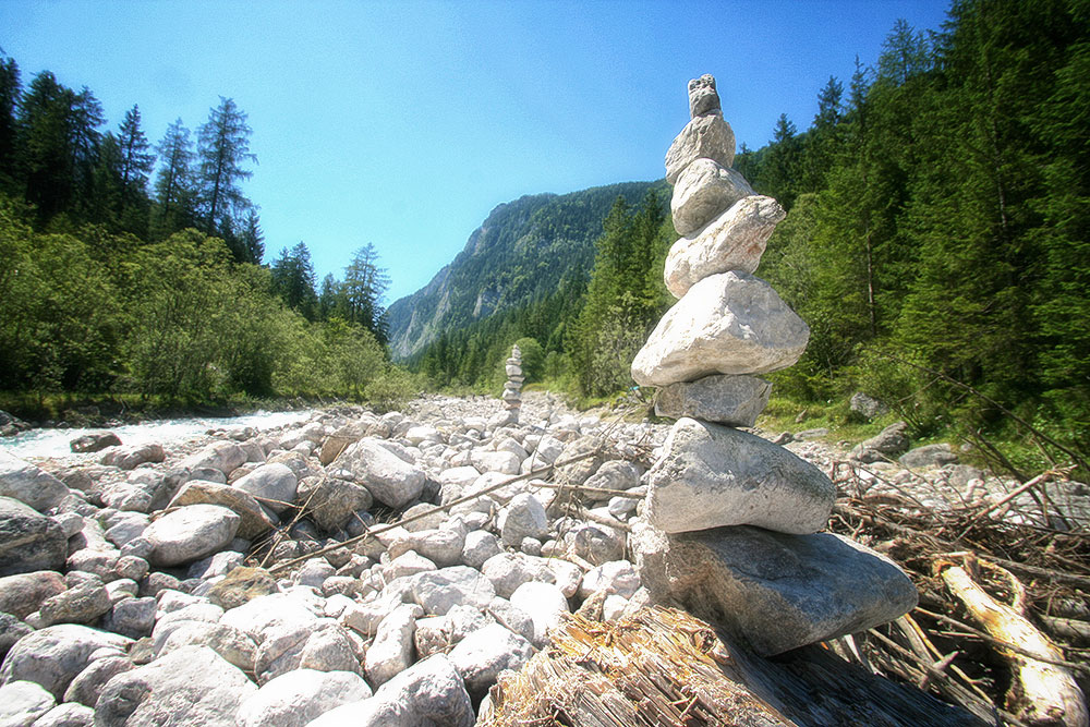 Blick ins steinige Wimbachtal